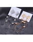 Fashion Gold Color Metal Cube Tassel Earrings