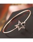 Fashion Gold Color Alloy Flash Diamond Five-pointed Star Bracelet