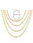 Fashion Gold Metal Mixed Chain Multi-layer Necklace