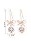 Fashion Gold Flash Diamond Bow Earrings
