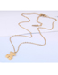 Fashion Gold Titanium Steel Bear Necklace