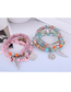 Fashion Pink Rice Beads Beaded Wings Medallion Multi-layer Bracelet
