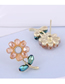 Fashion Gold Crystal Flower Earrings