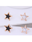 Fashion Black Titanium Steel Five-pointed Star Stud Earrings