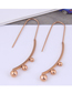 Fashion Gold Titanium Steel Ball Ear Studs