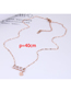 Fashion Gold Titanium Steel Inlaid Zirconium Letter Love Necklace