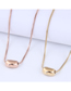 Fashion Gold Titanium Steel Acacia Bean Box Chain Necklace