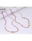 Fashion Rose Gold Titanium Steel Electrocardiogram Necklace