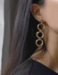 Fashion Gold Metal Circle Earrings