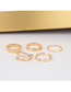 Fashion Gold Alloy Geometric Twist Open Ring Set