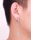 Fashion Silver Titanium Steel Feather Single Ear Ring