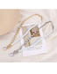 Fashion Gold Metal Inlaid Zirconium Pearl Stitching Necklace