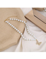 Fashion White Metal Inlaid Zirconium Butterfly Pearl Necklace