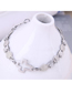 Fashion Silver Color Stainless Steel Cross Geometry Bracelet