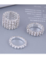 Fashion 5# Alloy Flash Diamond Geometric Ring
