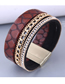 Fashion 2# Leopard Print Leather Magnetic Bracelet