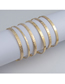 Fashion Gold Color Metal Geometric Bracelet Set