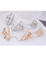 Fashion Gold Color Metal Hollow Carved One-piece Ring