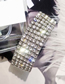 Fashion Silver Color Metal Elastic Bracelet With Rhinestones (10 Rows)