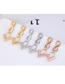 Fashion Rose Gold Color Titanium Steel Figure 8 V-shaped Earrings