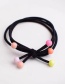Fashion Black Multi-layered Rubber Bands With Colorful Beads