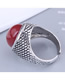 Fashion Silver Color Alloy Geometric Gemstone Ring