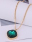 Fashion Gold Titanium Steel Inlaid Diamond Necklace