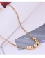 Fashion Gold Titanium Steel Transfer Bead Necklace