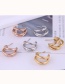 Fashion Gold Titanium Steel Geometric Multi-layer Stud Earrings