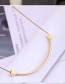 Fashion Gold Titanium Steel Geometric Word Necklace