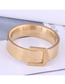 Fashion Gold Color Steel Belt Stainless Steel Ring