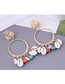 Fashion Gold Alloy Shell Geometric Drop Earrings