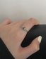 Fashion Silver Brass Diamond Geometric Open Ring