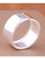 Fashion Silver Solid Copper Glossy Open Ring