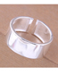 Fashion Silver Solid Copper Glossy Open Ring