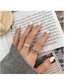 Fashion Silver Solid Copper Knotted Open Ring