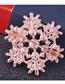 Fashion Rose Gold Alloy Diamond Snowflake Brooch