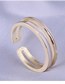 Fashion Gold Copper Drip Geometric Open Ring