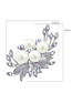 Fashion White Alloy Diamond Pearl Brooch