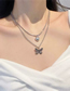 Fashion 2# Alloy Butterfly Chain Necklace