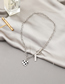 Fashion 6# Alloy Cutout Heart Geometric Necklace