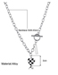 Fashion 6# Alloy Cutout Heart Geometric Necklace