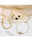 Fashion 2# Alloy Geometric Airplane Chain Starburst Open Bracelet Set