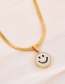 Fashion Gold Titanium Smiley Shell Necklace
