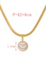 Fashion Gold Titanium Smiley Shell Necklace