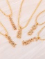 Fashion Amore Copper Inlaid Zirconium Alphabet Pendant Twist Chain Necklace