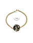 Fashion Gold Color Brass Bracelet With Zirconium Drip Pattern