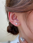 Fashion 14mm Geometric Size Pearl Stud Earrings