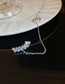 Fashion Silver Alloy Inlaid Zirconium Geometric Water Drop Earrings