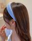 Fashion 4# Blue-rhombus Plaid Fabric Diamond Check Wide-brimmed Headband